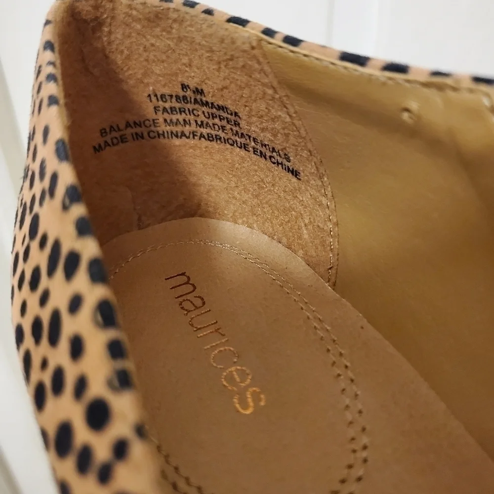 NWOB Maurices Amanda Leopard Stitch Low Side Shootie Size 8.5